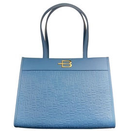 Baldinini Trend Elegant Light Blue Shopping Bag with Logo Womens Motif 7231105630340