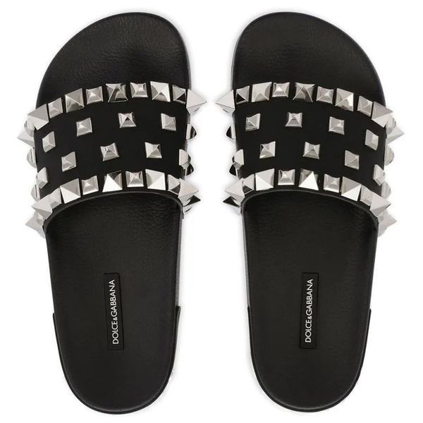 돌체앤가바나 돌체앤가바나 Dolce & Gabbana Studded Elegance Slipper Womens Sandals 7234817491076