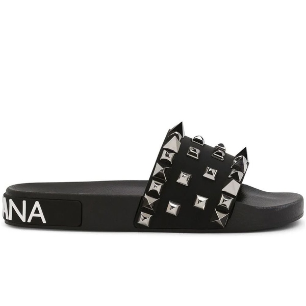 돌체앤가바나 돌체앤가바나 Dolce & Gabbana Studded Elegance Slipper Womens Sandals 7234817491076