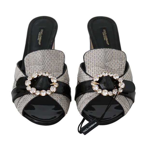 돌체앤가바나 돌체앤가바나 Dolce & Gabbana Crystal-Embellished Exotic Leather Womens Sandals 7199836897412