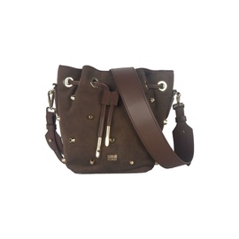 Cavalli Class Elegant Dark Brown Bucket Womens Bag 7163749826692