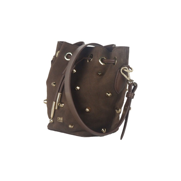  Cavalli Class Elegant Dark Brown Bucket Womens Bag 7163749826692
