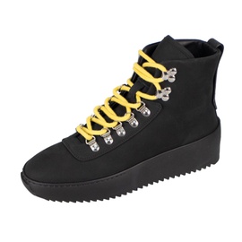 피어오브갓 FEAR OF GOD Black Nubuck Leather Lace-Up Hiking Sneakers 5137190355076