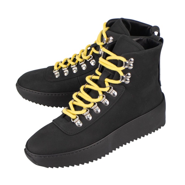  피어오브갓 FEAR OF GOD Black Nubuck Leather Lace-Up Hiking Sneakers 5137190355076