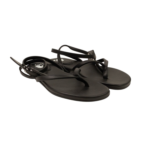  오프화이트 OFF-WHITE C/O VIRGIL ABLOH Black Zip Tie Flat Sandals 7088597074052