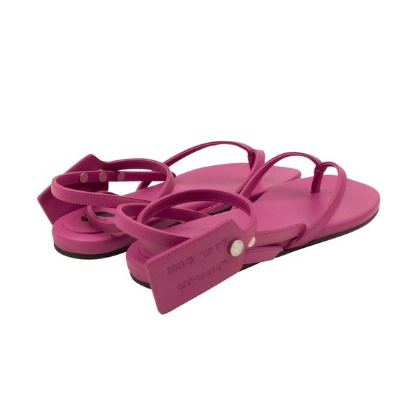  오프화이트 OFF-WHITE C/O VIRGIL ABLOH Pink Zip Tie Flat Sandals 7088597172356