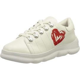 Love 모스키노 Moschino Womens White Sneakers with Re 6946724053124