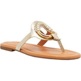 See by Chloe Womens Light Gold Leather Flip Flop Shoes 7065222447236