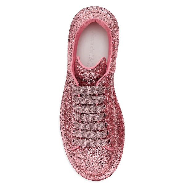 알렉산더 맥퀸 알렉산더맥퀸 Alexander McQueen Womens Oversized Glitter Sneakers in Pink 7056117235844