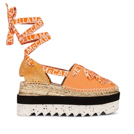 스텔라 맥카트니 Stella McCartney Womens Elyse Gaia Platform Wedge Sneaker in Orange 7056118382724