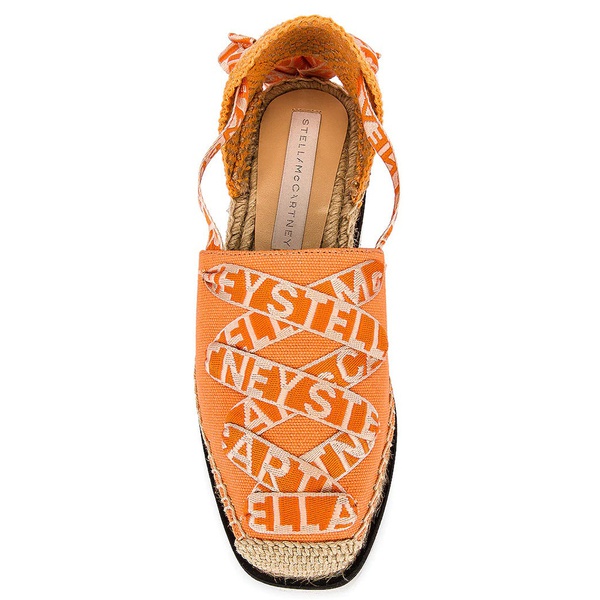 스텔라 맥카트니 스텔라 맥카트니 Stella McCartney Womens Elyse Gaia Platform Wedge Sneaker in Orange 7056118382724