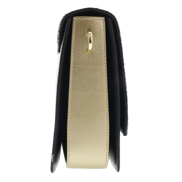 Class Roberto Cavalli Milano Rmx 00 Light Gold/Black Large Shoulder Bag 5090313339012