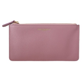 돌체앤가바나 Dolce & Gabbana Pink Leather Slim Purse Zipper Closure Pouch Womens Wallet 6817223966852