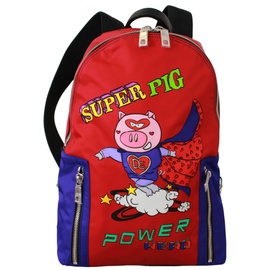 돌체앤가바나 Dolce & Gabbana Nylon Multicolor Super Pig Print Men School Mens Bag 6754480521348