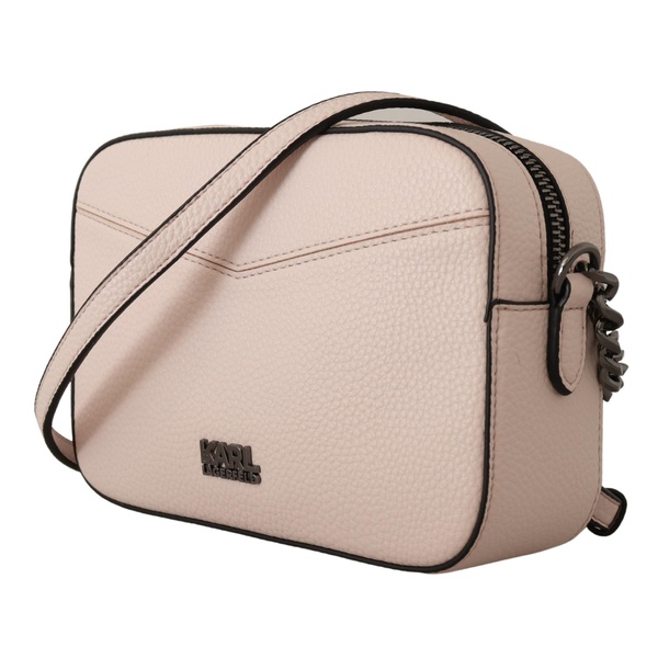  Karl Lagerfeld Light Pink Leather Camera Shoulder Womens Bag 7069484908676
