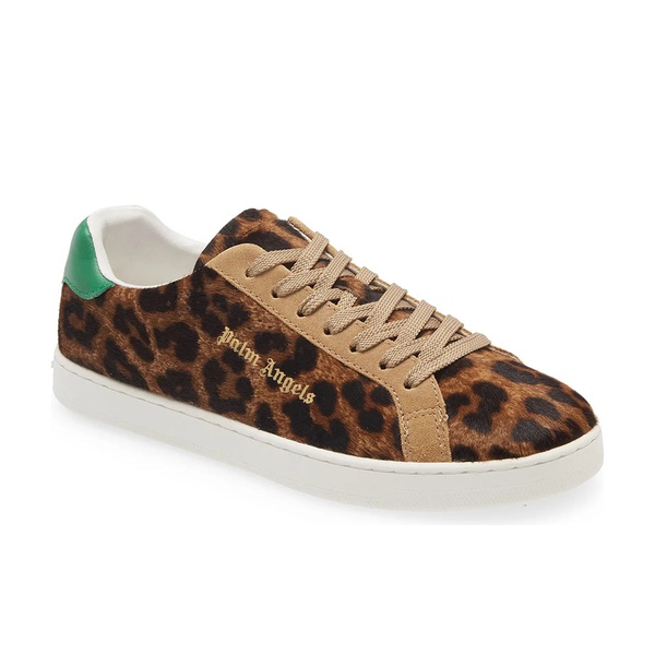  팜엔젤스 Palm Angels Womens Leopard Print Genuine Calf Hair Sneaker 7056118251652
