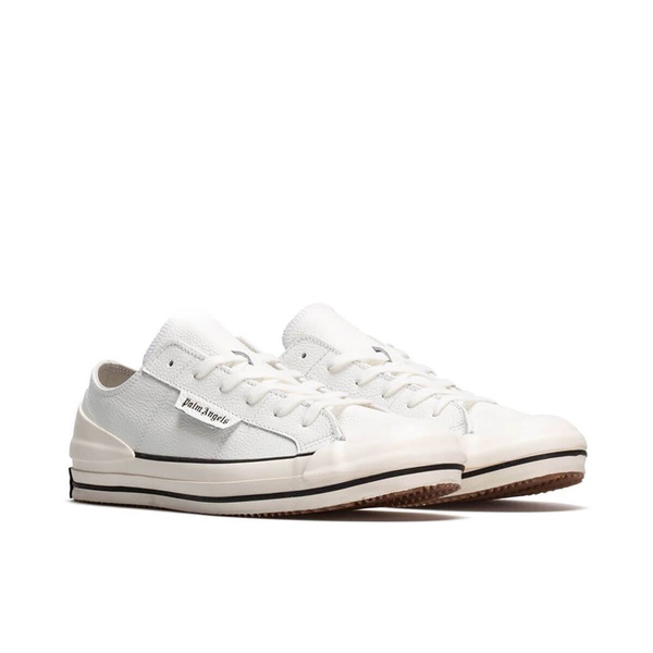  팜엔젤스 Palm Angels Womens New Low Leather Vulcanized Sneakers White 6727800750212