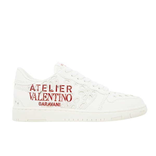 발렌티노 발렌티노 Valentino Garavani Womens Atelier San Gallo Leather Sneakers White 6711966957700