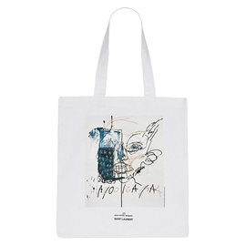 생로랑 Saint Laurent x Basquiat Unisex Cotton Tote Bag White 6604547195012