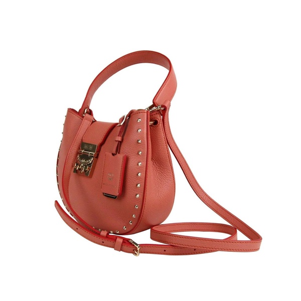  MCM Womens Trisha Cocoa Pink Leather Studded Small Crossbody Bag MWH8APA48PW001 5136177561732