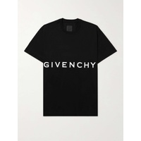 지방시 GIVENCHY Logo-Embroidered Cotton-Jersey T-Shirt 11452292647287049