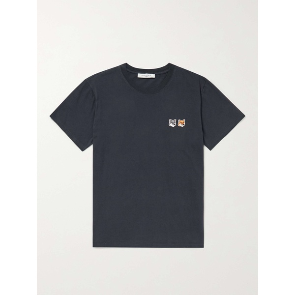메종키츠네 MAISON KITSUNEE Logo-Appliqued Cotton-Jersey T-Shirt 13452677152563296