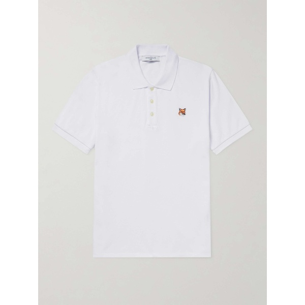 메종키츠네 MAISON KITSUNEE Logo-Appliqued Cotton-Pique Polo Shirt 13452677152563326