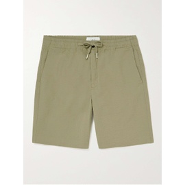 MR P. Straight-Leg Organic Cotton-Seersucker Drawstring Shorts 1647597275960466