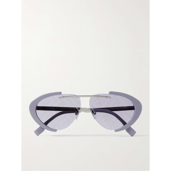펜디 펜디 FENDI Oval-Frame Silver-Tone and Acetate Sunglasses 1647597277144544