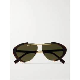펜디 FENDI Oval-Frame Gold-Tone and Tortoiseshell Acetate Sunglasses 1647597277568226