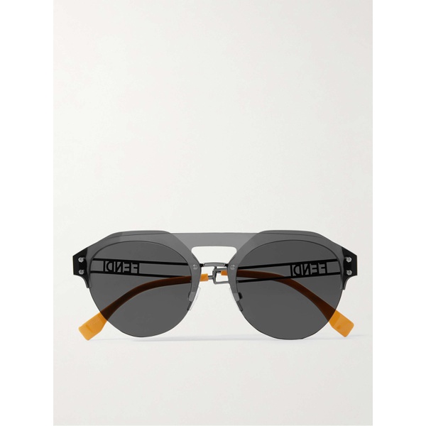 펜디 펜디 FENDI Aviator-Style Ruthenium Sunglasses 1647597277618845