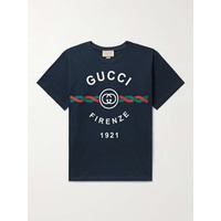 구찌 GUCCI Printed Cotton-Jersey T-Shirt 1647597278838564