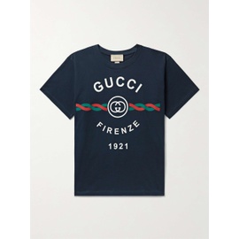 구찌 GUCCI Printed Cotton-Jersey T-Shirt 1647597278838564