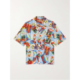 보디 BODE Camp-Collar Printed Cotton-Seersucker Shirt 1647597283058767