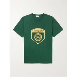 생로랑 SAINT LAURENT Logo-Print Cotton-Jersey T-Shirt 1647597283224830