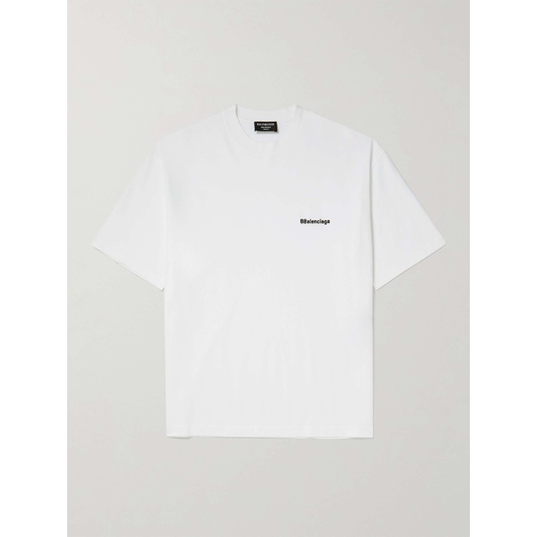 발렌시아가 발렌시아가 BALENCIAGA Oversized Logo-Embroidered Cotton-Jersey T-Shirt 1647597283296232