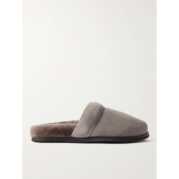  MR P. David Shearling-Lined Suede Slippers 1647597284365472