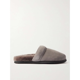 MR P. David Shearling-Lined Suede Slippers 1647597284365472