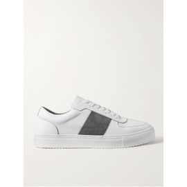 MR P. Larry Pebble-Grain Leather and Suede Sneakers 1647597284365475