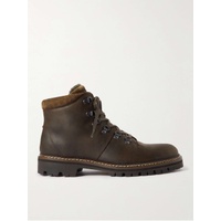 MR P. 자크 Jacques Wax Commander Suede-Trimmed Leather Boots 1647597284365477