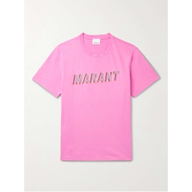 이자벨마랑 ISABEL MARANT Flash Logo-Print Cotton-Jersey T-Shirt 1647597287992825
