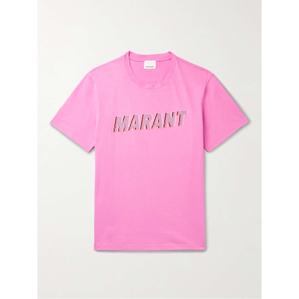 이자벨마랑 이자벨마랑 ISABEL MARANT Flash Logo-Print Cotton-Jersey T-Shirt 1647597287992825