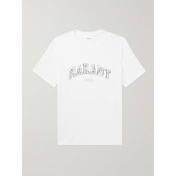 이자벨마랑 이자벨마랑 ISABEL MARANT Logo-Print Cotton-Jersey T-Shirt 1647597287992868