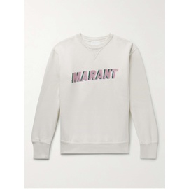 이자벨마랑 ISABEL MARANT Flash Logo-Print Cotton-Blend Jersey Sweatshirt 1647597287996010