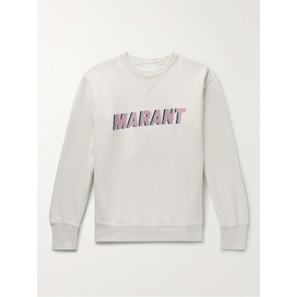 이자벨마랑 이자벨마랑 ISABEL MARANT Flash Logo-Print Cotton-Blend Jersey Sweatshirt 1647597287996010