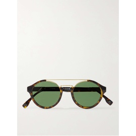 펜디 FENDI Round-Frame Gold-Tone and Tortoiseshell Acetate Sunglasses 1647597288464767