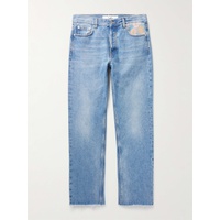 SEEFR Straight-Leg Distressed Felt-Trimmed Jeans 1647597289993501