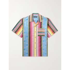 마스터마인드 월드 MASTERMIND WORLD Camp-Collar Striped Cotton-Jacquard Shirt 1647597290602803