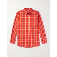 KENZO Logo-Embroidered Checked Cotton-Poplin Shirt 1647597291981731