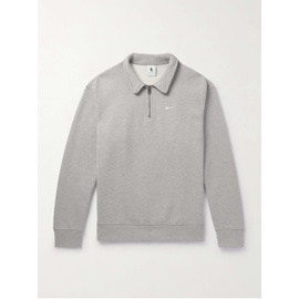 NIKE Logo-Embroidered Cotton-Blend Jersey Half-Zip Sweatshirt 1647597292061586